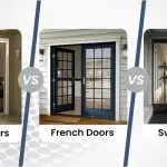 Sliding door vs French door vs Swing door