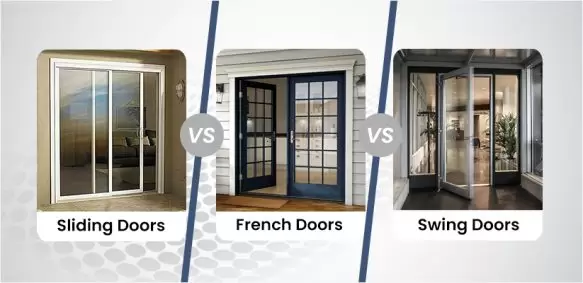 Sliding door vs French door vs Swing door