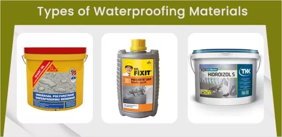 What are the Waterproofing Materials & its Types