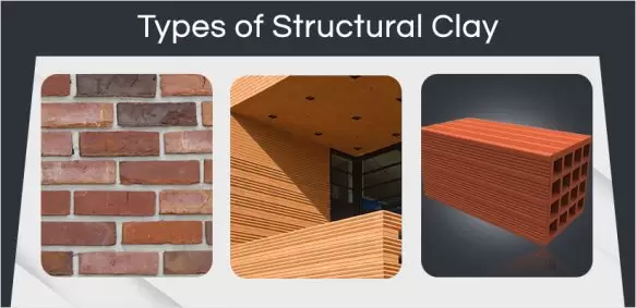 What are the types of structural clay products that are used in Building Construction?