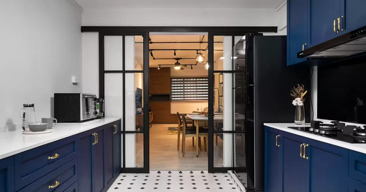 Use Sliding Or pocket Doors in The Kitchen