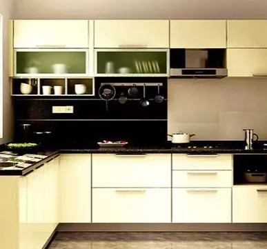 Modular Kitchen with Stylish Cabinets Design