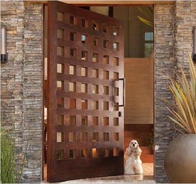 wooden front door