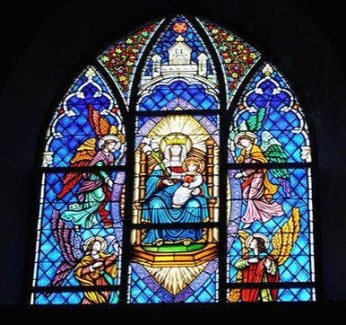 colorful stained glass window