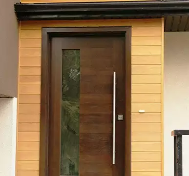 Door with Large steel Handle