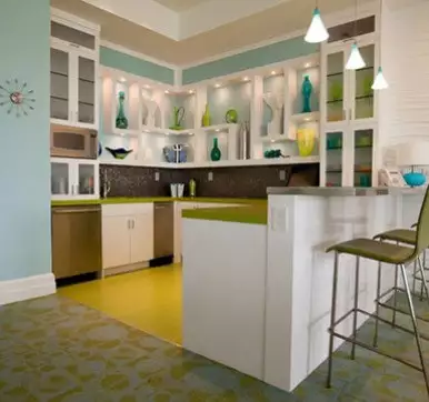 Corner Open Kitchen Design