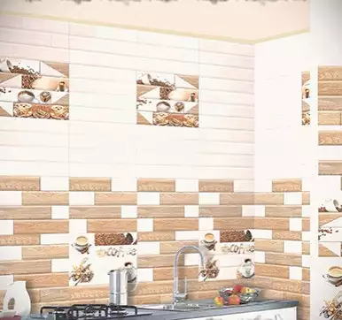 Wooden White Brick Kitchen Wall Tiles