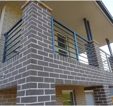 Dark brick wall cladding design