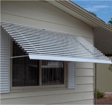 awning window with rain shade