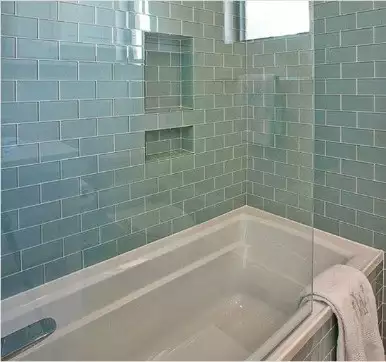 Glass bathroom tile design ideas