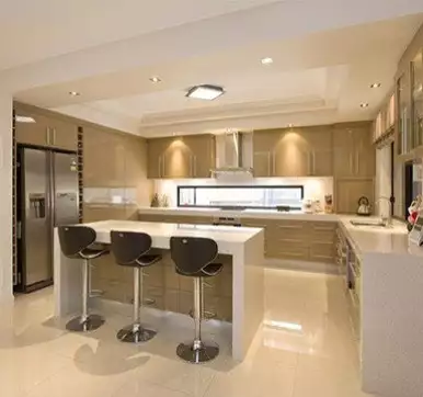 Open Kitchen Design with Bar