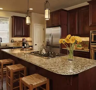 White Granite Kitchen Counter