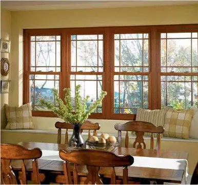 wooden double hung window