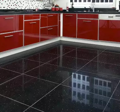 Black Marble Modular Kitchen Floor Tile