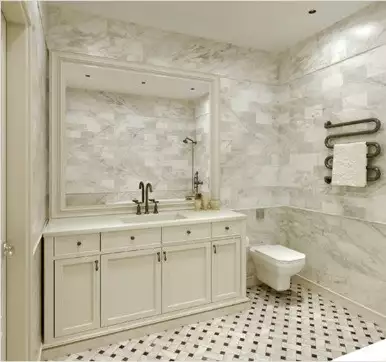 Marble bathroom tile design idea