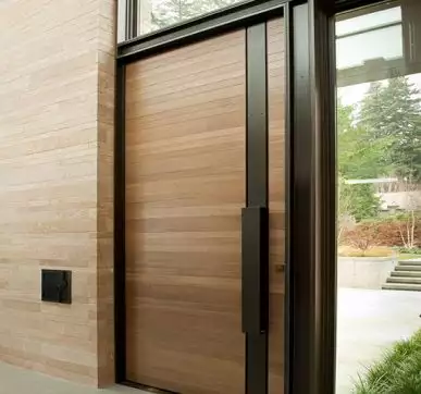 veneered wood door design