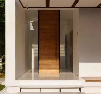 single wooden door