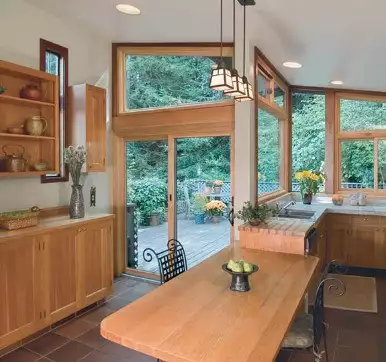 Kitchen Glass Door Design