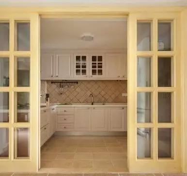 Wooden Kitchen Glass Door