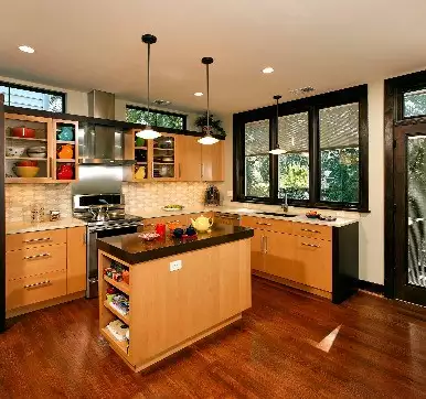 Modular Kitchen Glass Door Design