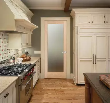 Kitchen Door with Frosted Glass