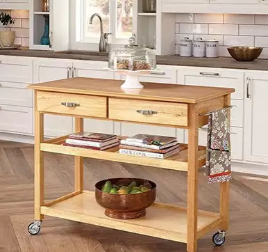 Portable Wooden Kitchen Island