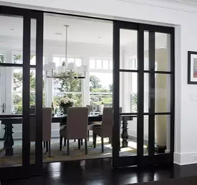 sliding door with glass