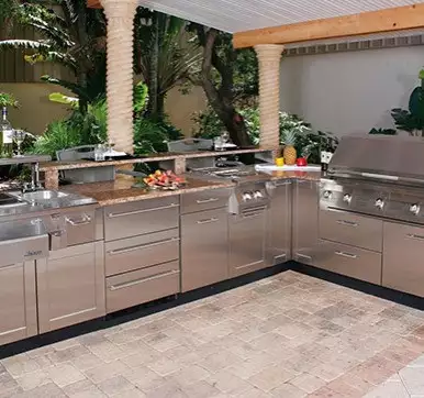 Outdoor Steel Kitchen Design