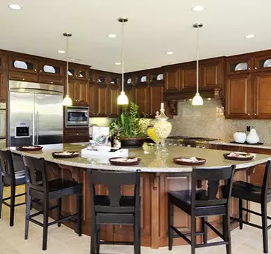 Rounded Kitchen Island