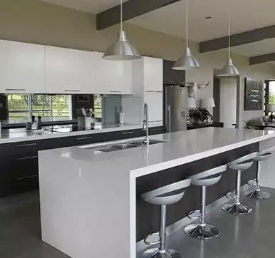 Glassy Kitchen Island