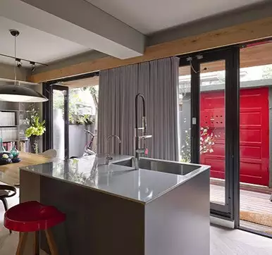 sliding door design for kitchen