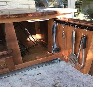 Outdoor Kitchen With Portable Storage