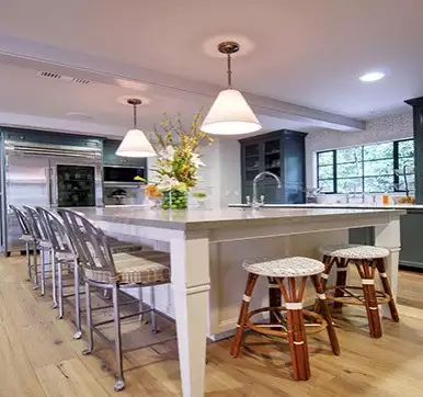 Kitchen Island with Lighting