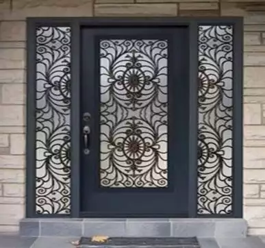 Grilled New entrance door design