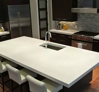 Simple white Concrete countertop