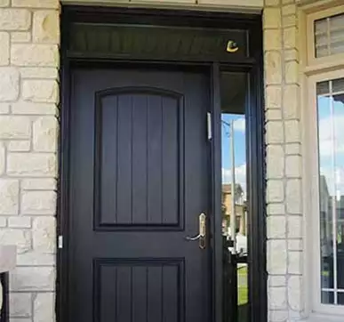 Single fibreglass entrance door design