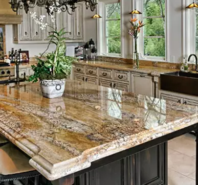 Natural stone kitchen countertop