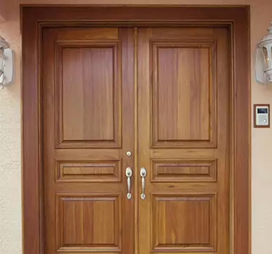 Wooden Panelled Simple main door designs for home