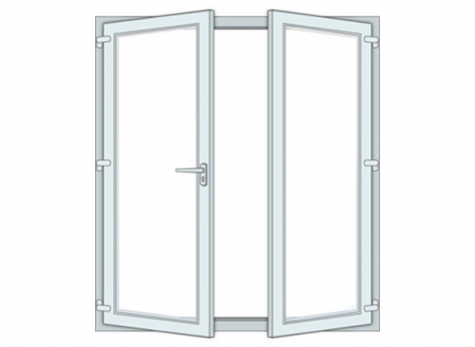 uPVC Casement French Doors by Squareton windoor systems