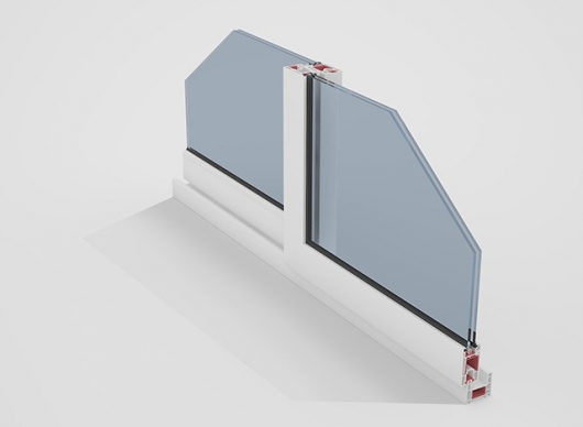 Sliding Door uPVC Profile - 2 track by Okotech uPVC Profiles