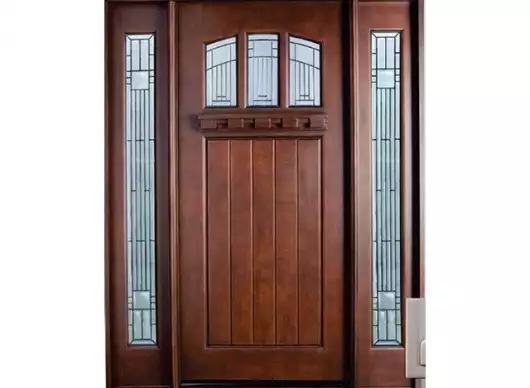 Solid Glass with Wooden Door by Oak Wood Doors & Interio