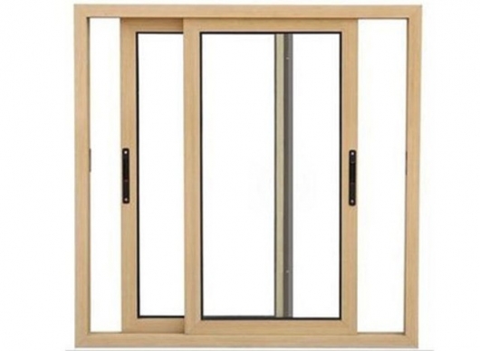 Wooden Coating Aluminium Window by Canny Asyst