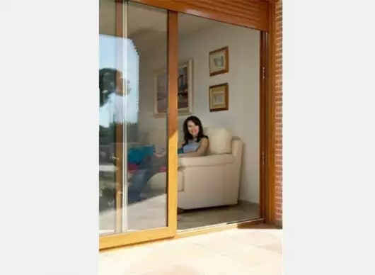 Wood Finish uPVC Sliding Door by Shree Shyam UPVC industries