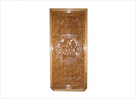 Carved Radha Krishna Wooden Doors By O.P. Doors