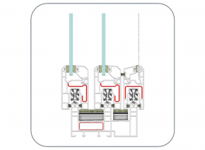 uPVC Sliding Window Profile (EN102 2.5-Track – with integral fly-screen track) by ENCRAFT