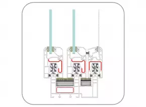 uPVC Sliding Window Profile (EN102 2.5-Track – with integral fly-screen track) by ENCRAFT