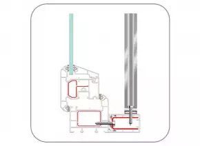 uPVC Casement Window Profile (EN62 Casement – with internal security grill) by ENCRAFT