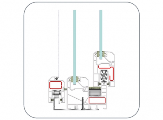 uPVC Sliding Window Profile (EN77 1-Track – single sash, external fly-screen) by ENCRAFT