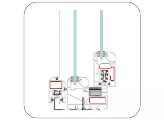 uPVC Sliding Window Profile (EN77 1-Track – single sash, external fly-screen) by ENCRAFT