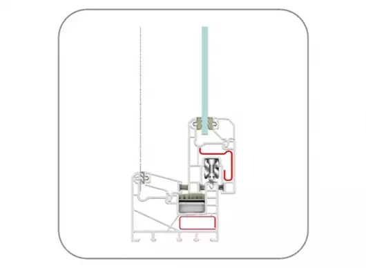 uPVC Sliding Window Profile (EN77 1-Track – single sash) by ENCRAFT